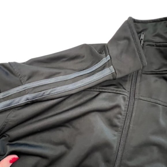 🛍️2 for $25 Sale🛍️ Starter Jacket Men's Size 3XL Black Grey stripes Zip‎ Up - Picture 3 of 15